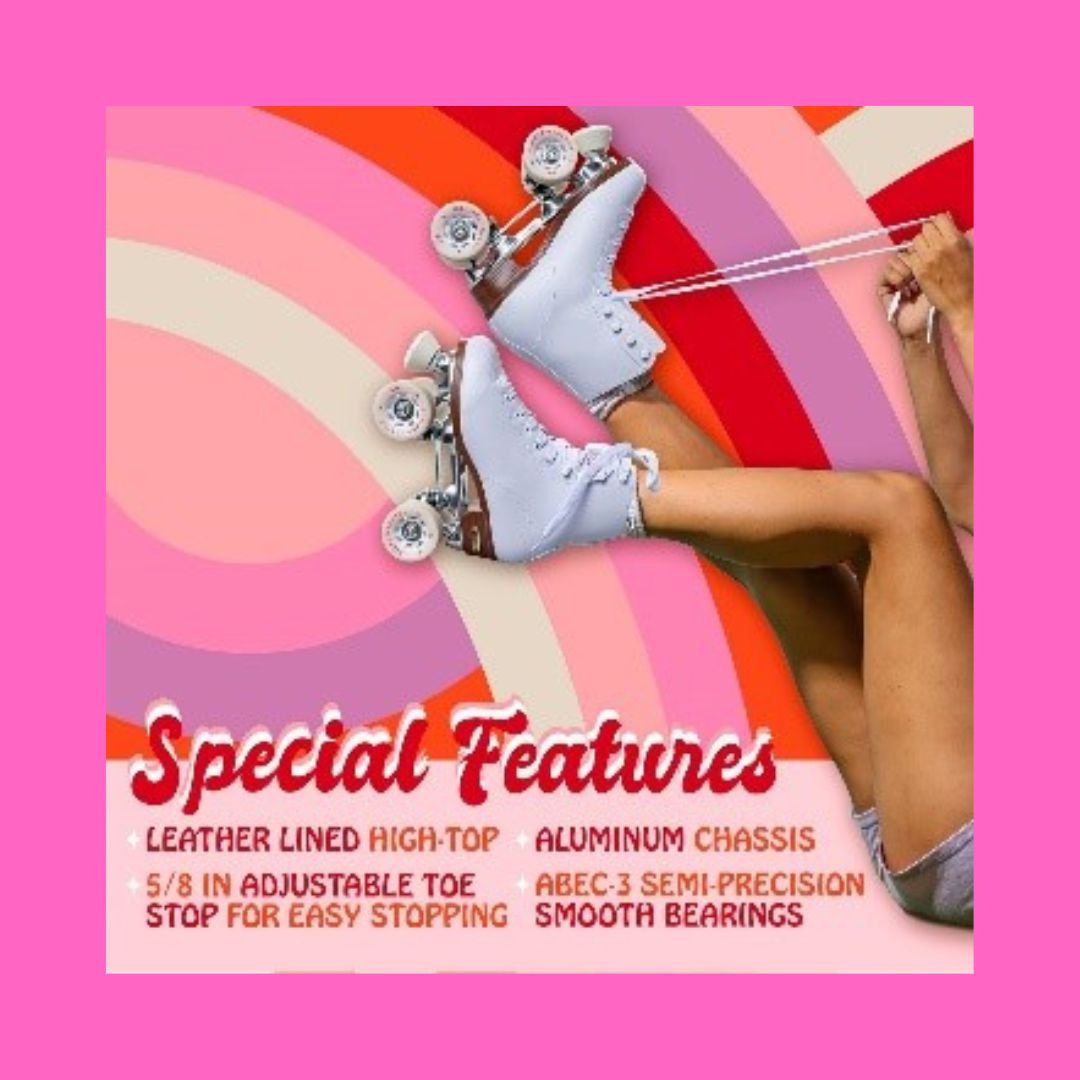 Indoor/Outdoor Roller Skates - CHICAGO Skates Deluxe Leather Lined Rink Skate Ladies and Girls