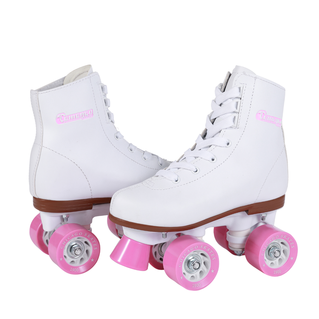 Roller Skates - Chicago Skates Junior Indoor/Outdoor Rink Quad Roller Skates White