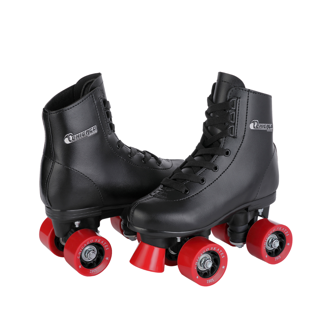 Outdoor Roller Skates - Chicago Skates Junior Rink Quad Roller Skates Black