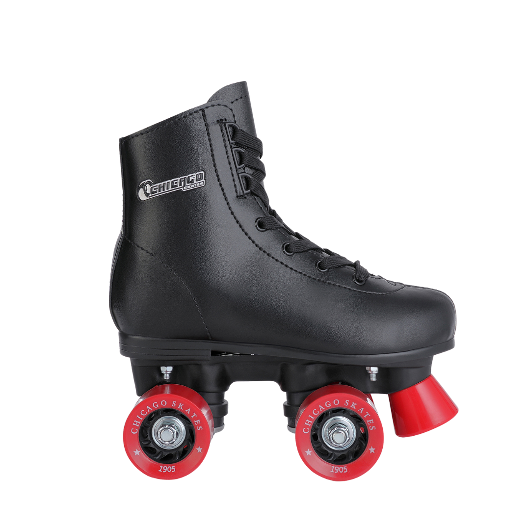 Outdoor Roller Skates - Chicago Skates Junior Rink Quad Roller Skates Black