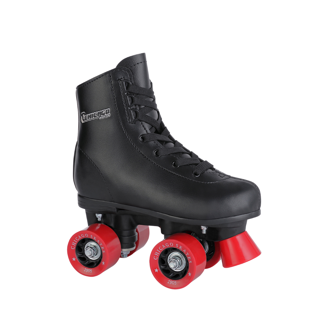 Outdoor Roller Skates - Chicago Skates Junior Rink Quad Roller Skates Black