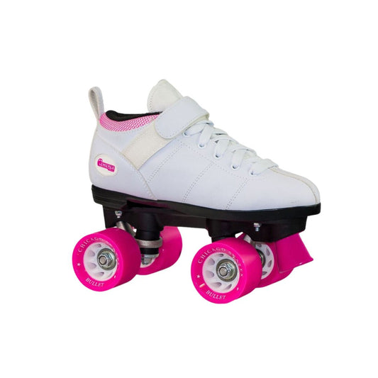 Outdoor Roller Skates - Chicago Skates Bullet Quad Ladies Speed Roller Skate - White