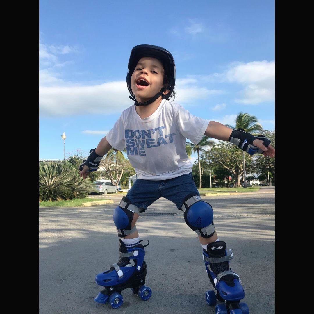 Quad Roller Skates - Chicago Skates Adjustable Quad Roller Skate Combo Set - Blue Black