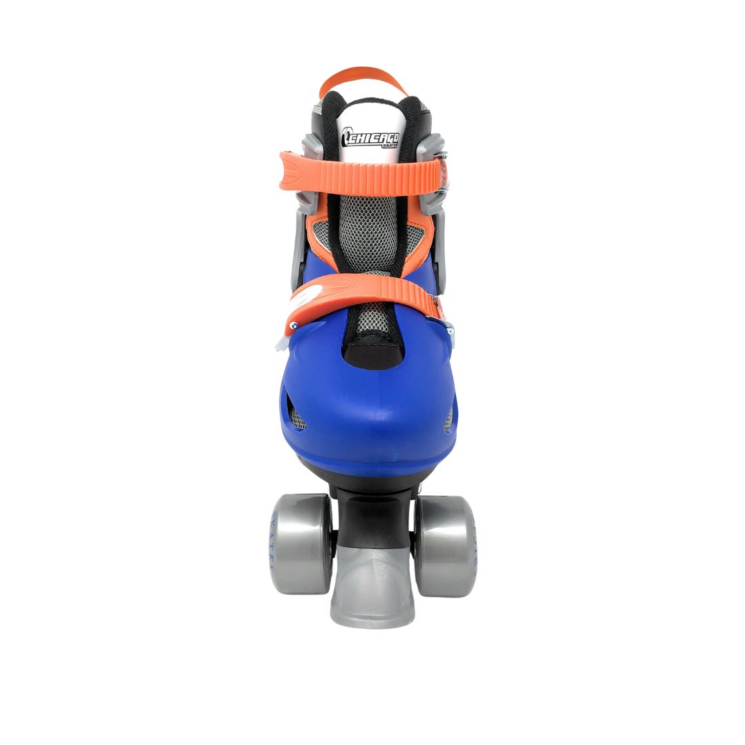 Quad Roller Skates - Chicago Skates Adjustable Junior Quad Skate Blue/Black Versatile and Stylish Kids Skates