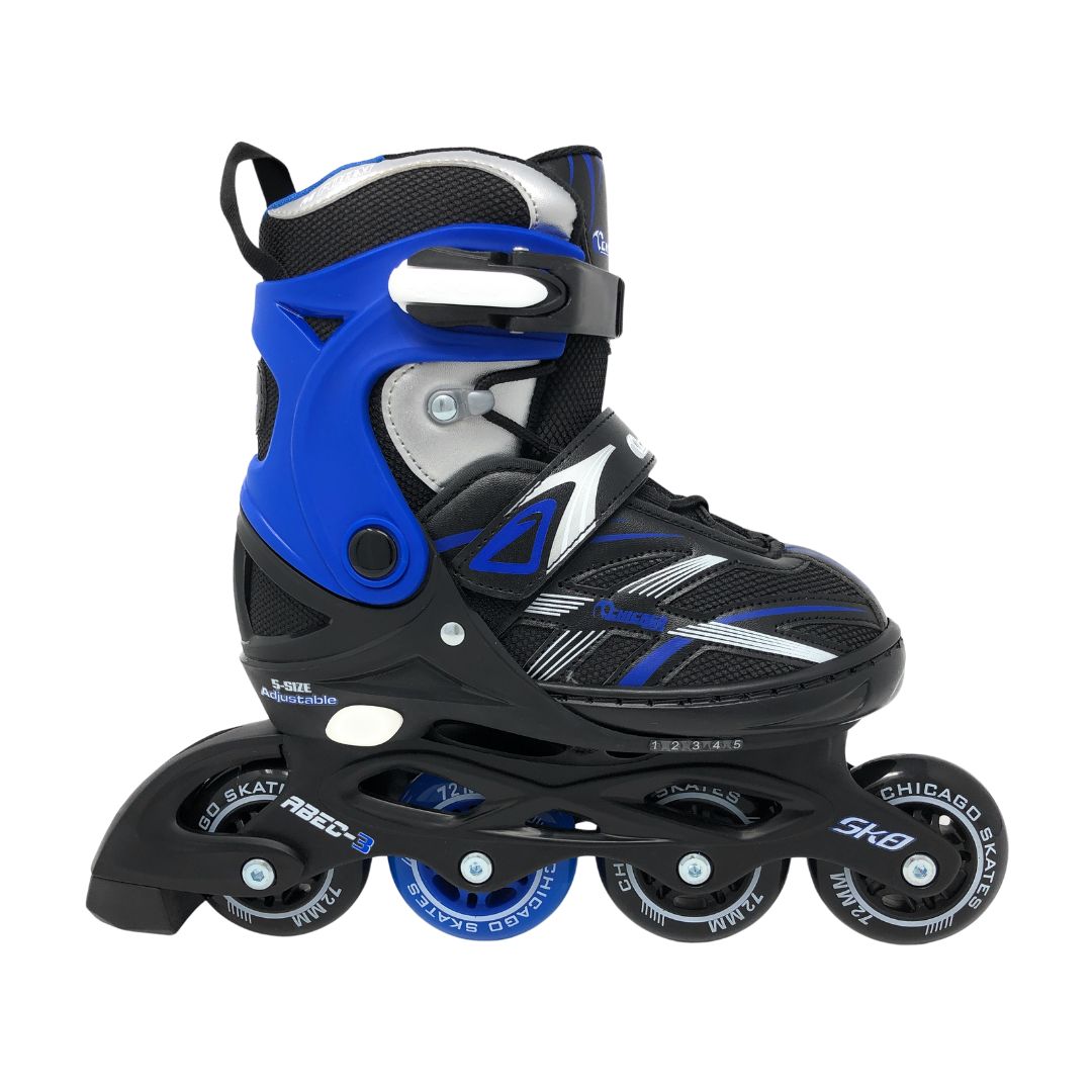 Chicago Skates Adjustable Youth Inline Skates - Black/Blue