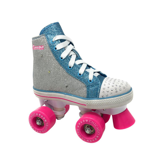 Quad Roller Skates - Chicago Skates Girls Fashion Quad Skates with Flashing Lights