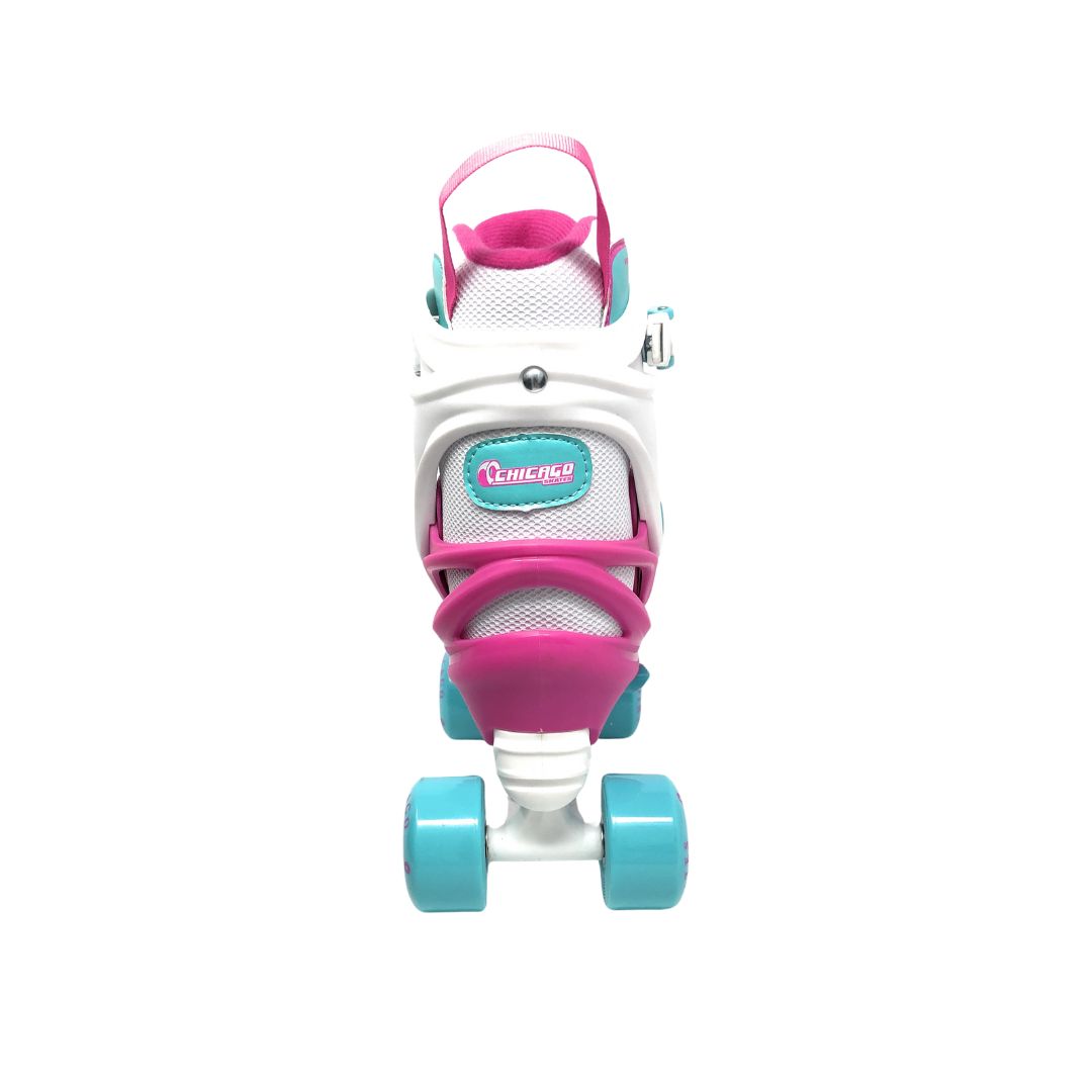 Quad Roller Skates  - Chicago Skates Adjustable Junior Quad Skate Pink/Blue Versatile and Stylish Kids Skates